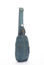 Load image into Gallery viewer, BZNA Bag Martin Petrol Italy Designer Gürteltasche Bauchtasche Fanny Bag Umhängetasche Schultertasche Tasche Leder Shopper Neu
