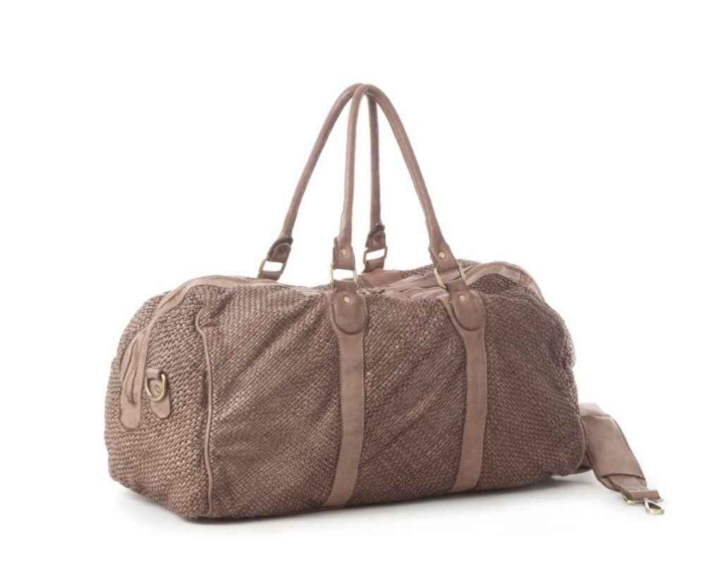 BZNA Bag Viona Taupe Italy Designer Weekender Unisex Reise Tasche Handtasche Schultertasche Leder Shopper Neu