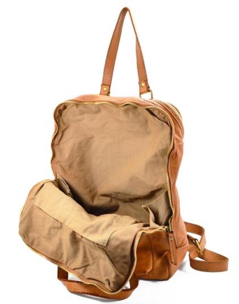 BZNA Bag Flipp Braun Backpacker Rucksack Damenhandtasche Schultertasche