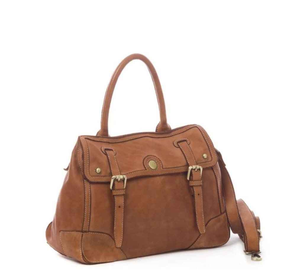 BZNA Bag Lauren Cognac Designer Ledertasche Tragetasche Handtasche