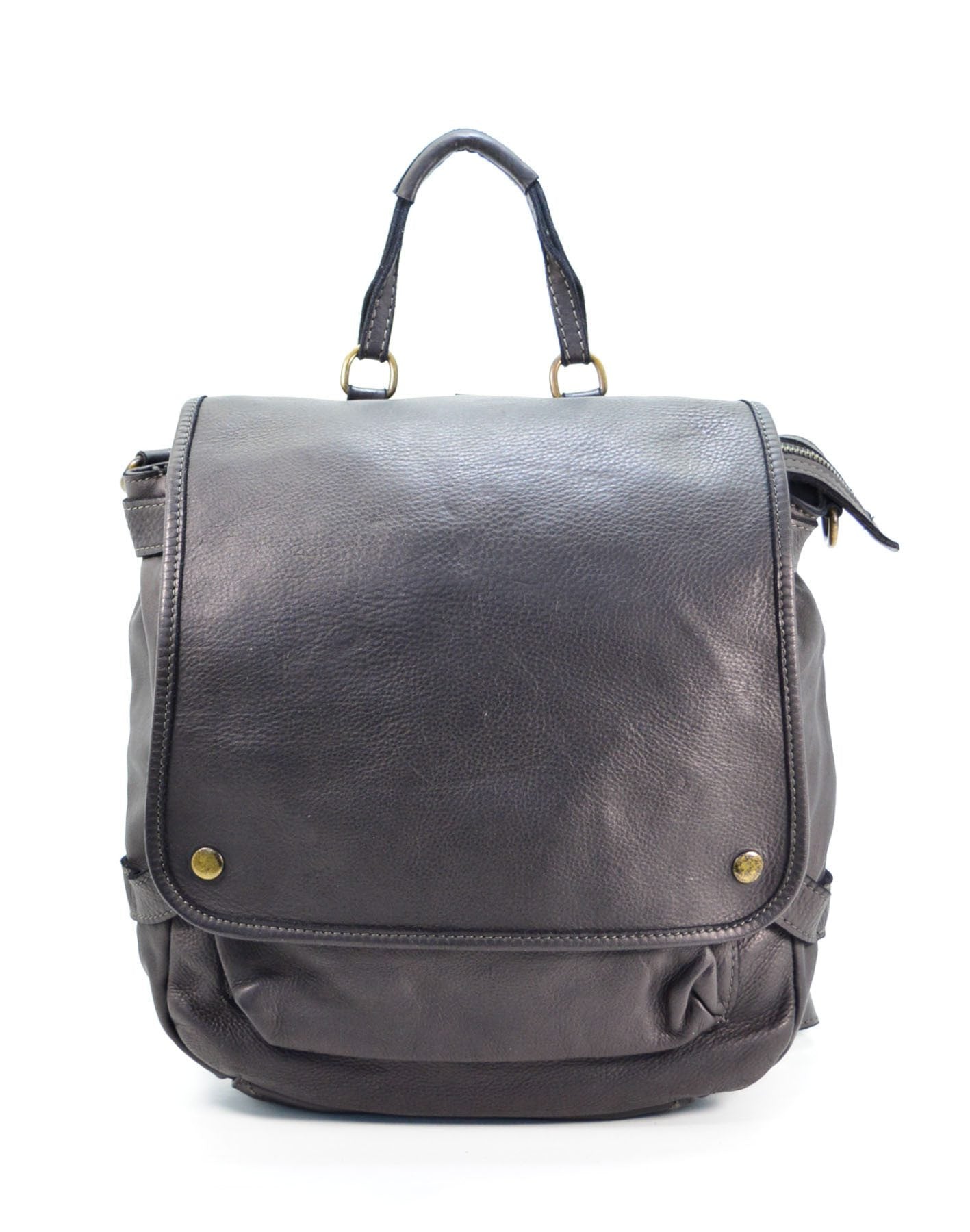 BZNA Bag Anna Schwarz Backpacker Designer Rucksack Ledertasche Damenhandtasche