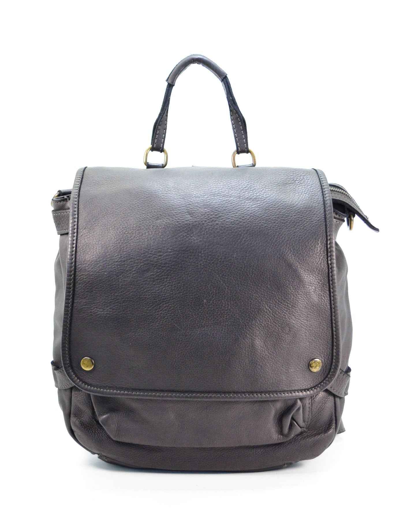 BZNA Bag Anna Schwarz Backpacker Designer Rucksack Ledertasche Damenhandtasche