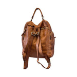 Lade das Bild in den Galerie-Viewer, BZNA Bag Svetta Cognac Backpacker Designer Rucksack Damenhandtasche Schultertasche Leder Nappa - B Z N A

