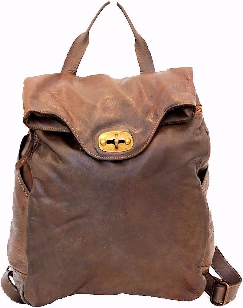 BZNA Bag Rinalto Braun moro Italy Rucksack Backpacker Designer Tasche