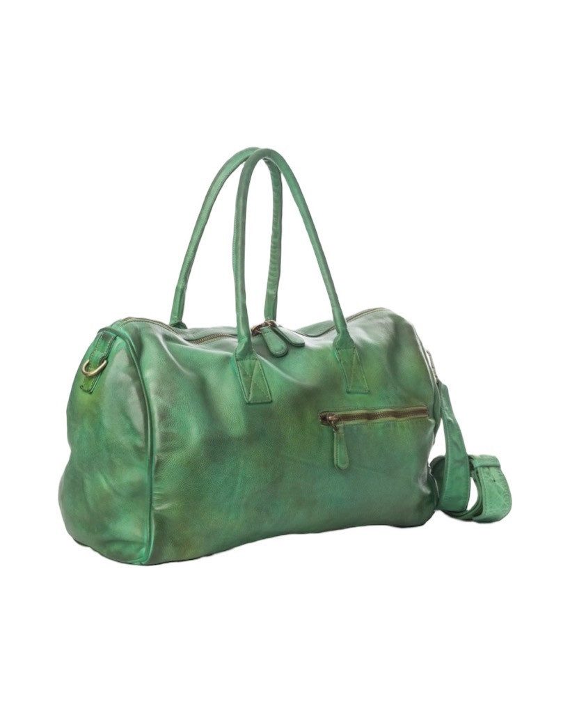BZNA Bag Antonio Vintage Grün Brilliant Italy Designer Weekender  Reise Tasche Handtasche Schultertasche Leder Shopper Neu