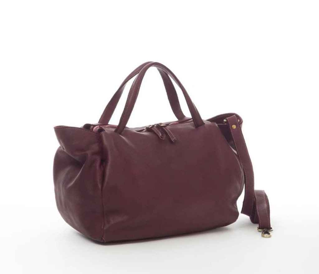 BZNA Bag Diana Bordeaux Italy Designer Damen Handtasche Schultertasche Tasche Leder