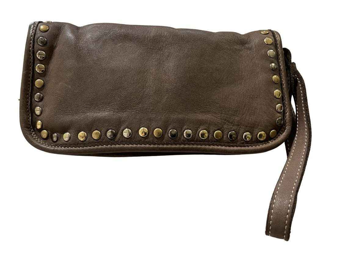 BZNA Berlin Romy Braun Wallet Clutch Leather Leder Portemonnaie Geldbörse