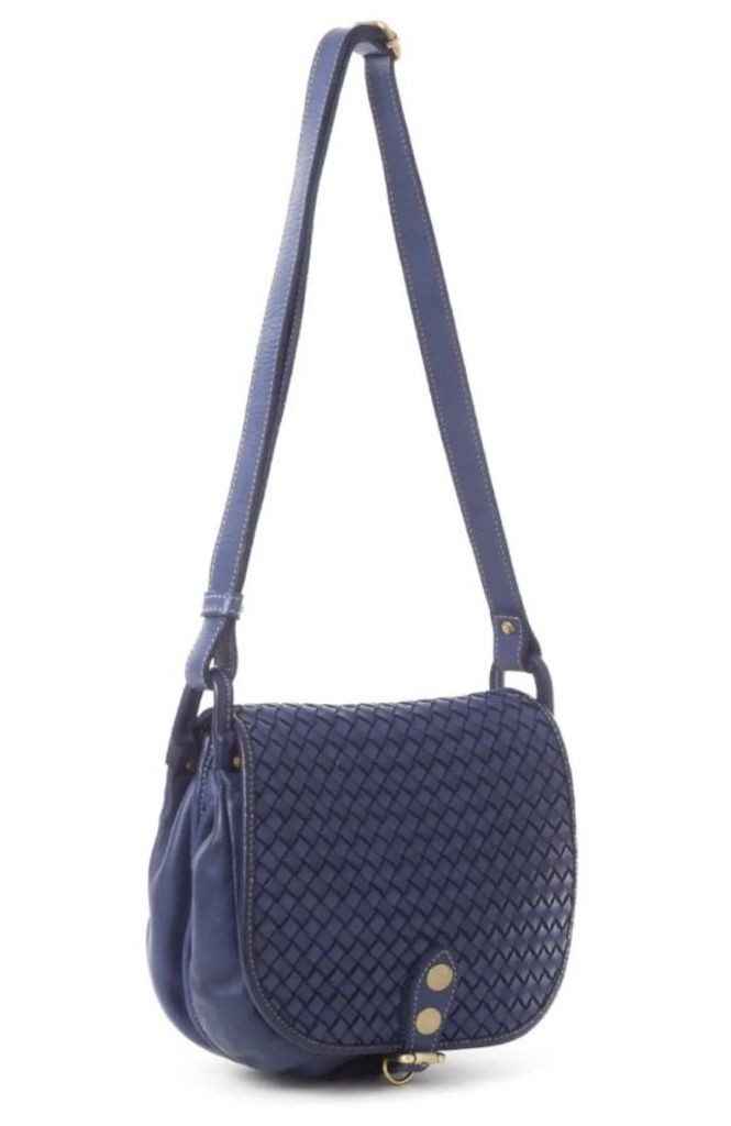BZNA Schultertasche Tanita blau Italy Designer Handtasche Ledertasche Umhängetasche