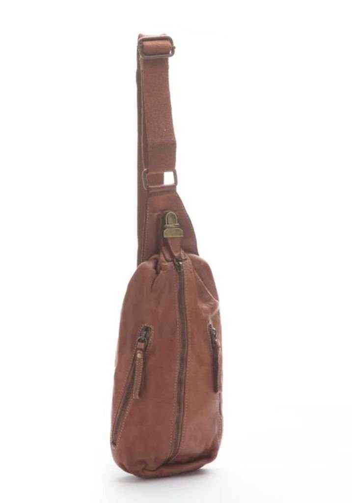 BZNA Bag Martin Cognac Italy Designer Gürteltasche Bauchtasche Fanny Bag Umhängetasche Schultertasche Tasche Leder Shopper Neu
