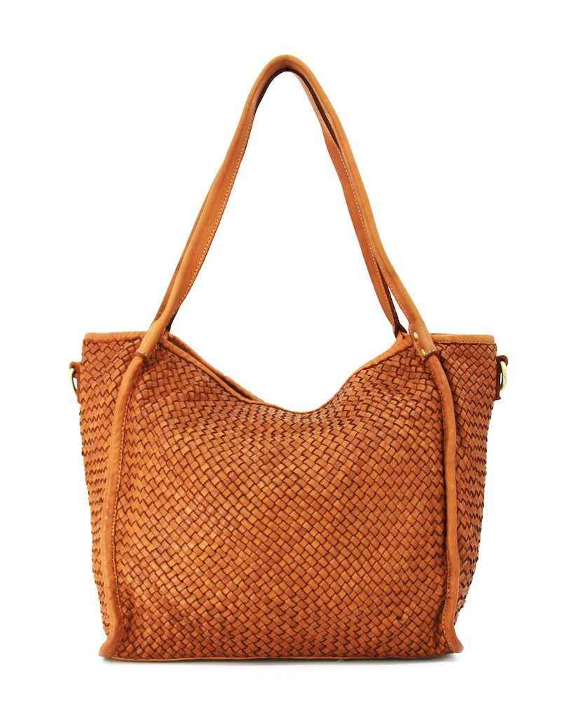 BZNA Bag Buca Cognac Italy Designer Leder Schulter Ledertasche Shopper Ledertasche
