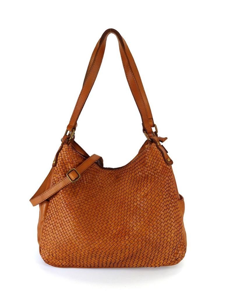 BZNA Bag Yuna Cognac Italy Designer Damen Handtasche Schultertasche Tasche - B Z N A