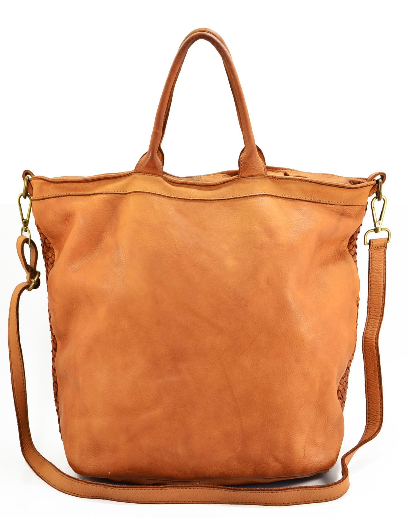 BZNA Bag Roma rot Italy langer abnehmbarer Schultergurt Designer Damen Handtasche Schultertasche Tasche Leder Shopper Neu