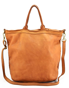 BZNA Bag Roma rot Italy langer abnehmbarer Schultergurt Designer Damen Handtasche Schultertasche Tasche Leder Shopper Neu