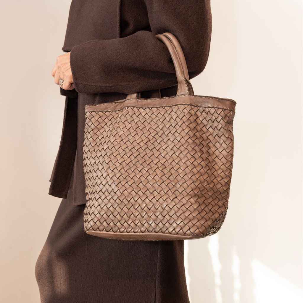 BZNA Bag Roma Petrol Italy Designer Damen Handtasche Tasche Leder Shopper