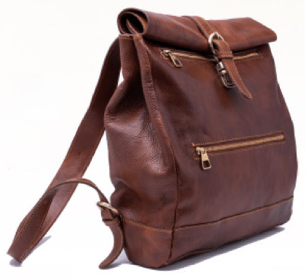 BZNA Firenze Alonso cognac Backpacker vegetable plant tanned leather italy handmade Florence Designer Ladies Handbag Shoulder Bag New
