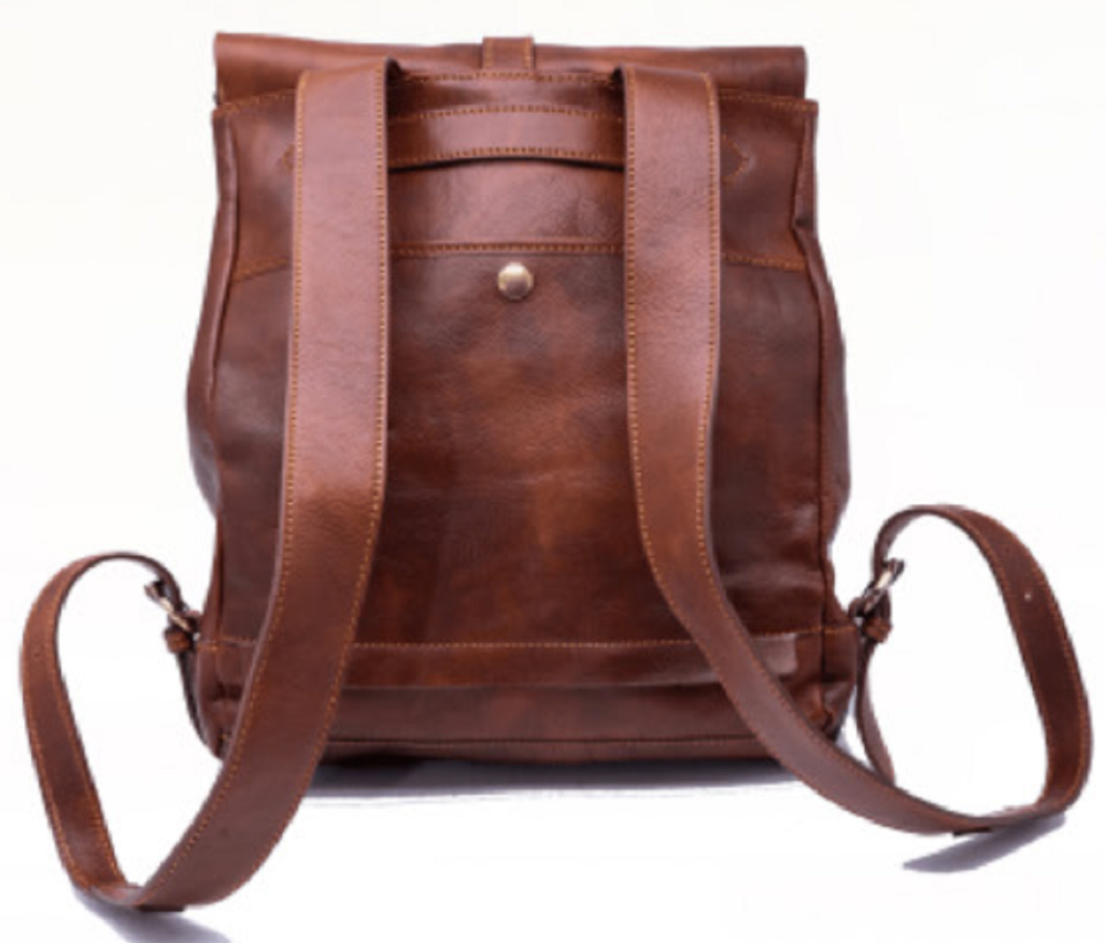 BZNA Firenze Alonso cognac Backpacker vegetable plant tanned leather italy handmade Florence Designer Ladies Handbag Shoulder Bag New