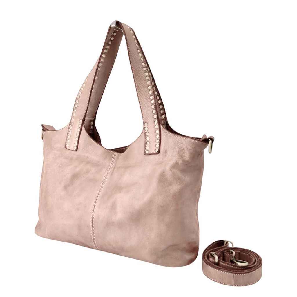 BZNA Bag Madrid Rose Italy Designer Damen Handtasche Schultertasche Tasche Leder Shopper Neu