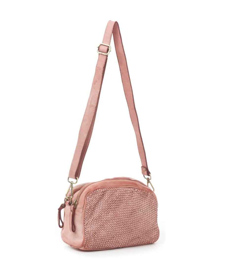 BZNA Bag Lucy Rosa Italy Designer Clutch Braided Ledertasche Umhängetasche Damen Handtasche Schultertasche Tasche Leder Shopper Neu
