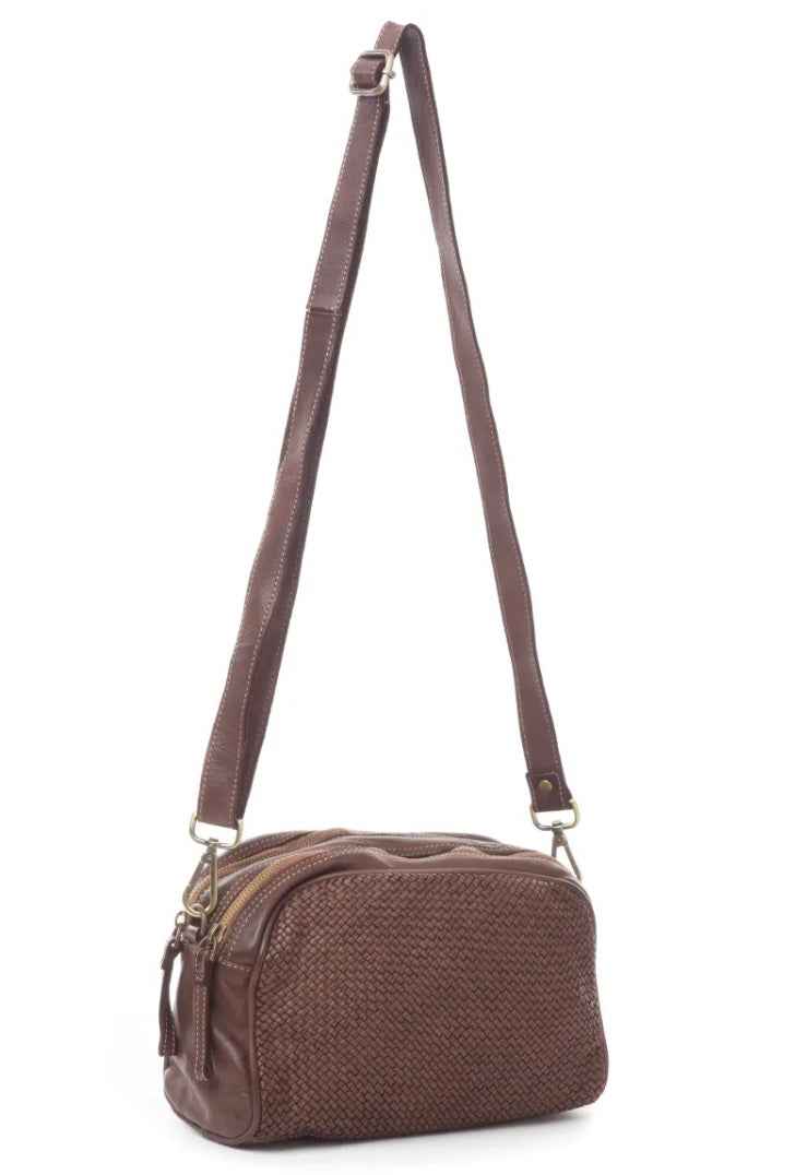 BZNA Bag Lucy Braun Italy Designer Clutch Braided Ledertasche Umhängetasche Damen Handtasche Schultertasche Tasche Leder Shopper Neu