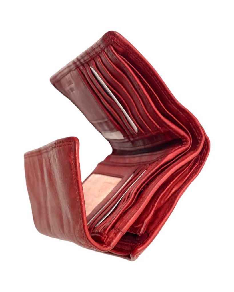 BZNA Berlin Smeza Rot Wallet Leather Leder Portemonnaie Geldbörse Clutch