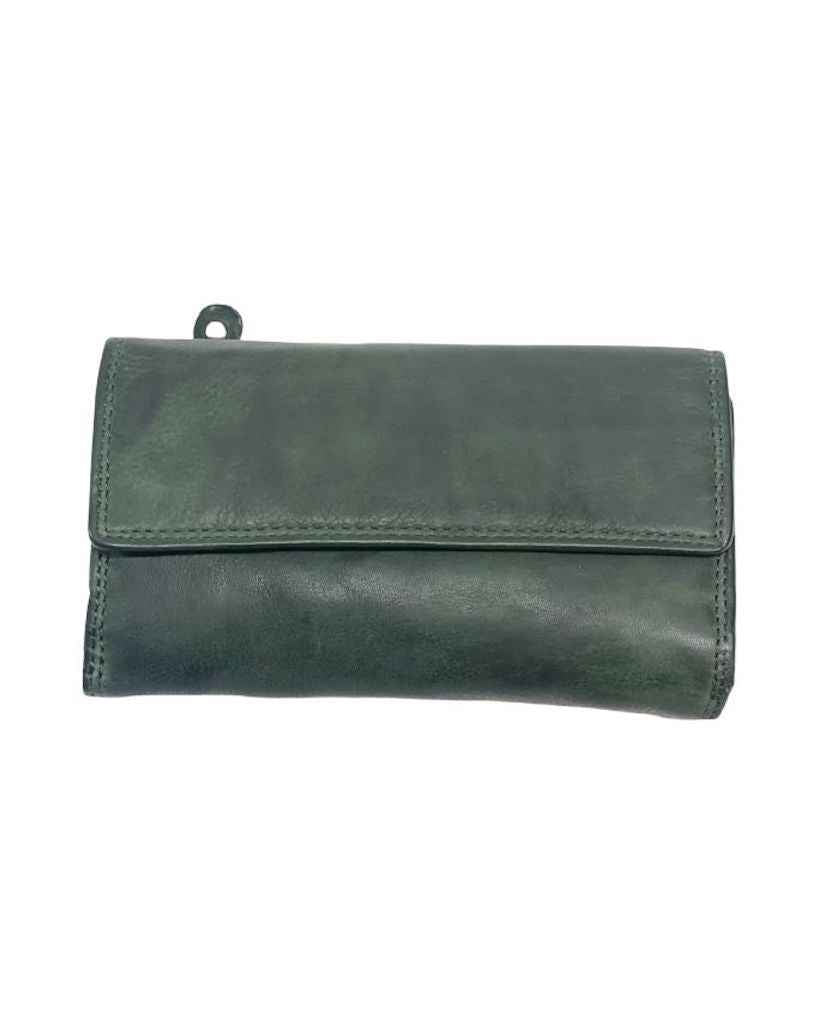 BZNA Berlin Smeza Grün Wallet Leather Leder Portemonnaie Geldbörse Clutch