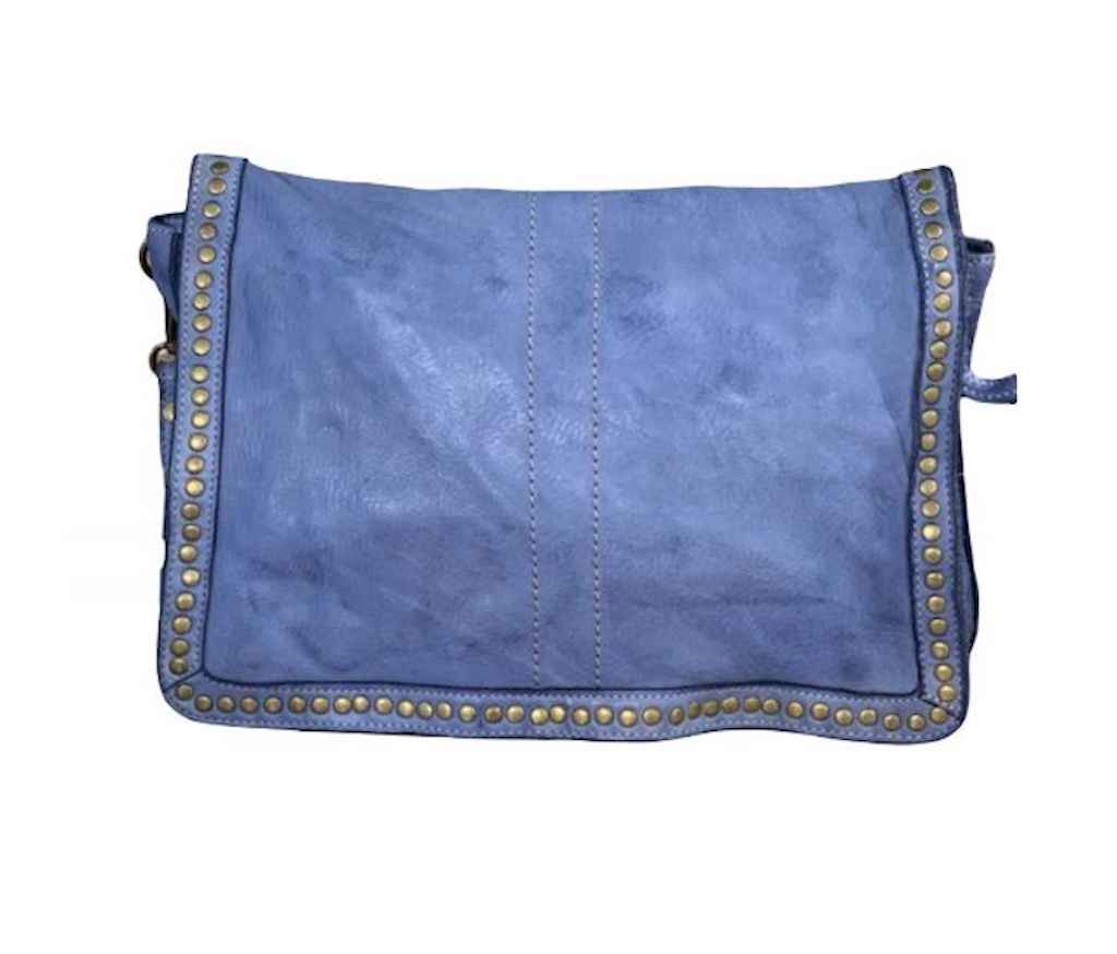 BZNA Bag Gil Denim Blau Italy Designer Clutch Umhängetasche Damen Handtasche Schultertasche Tasche Leder Shopper Neu