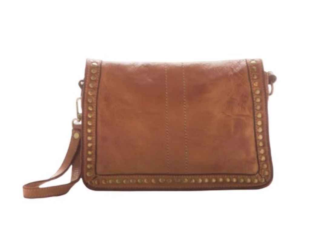 BZNA Bag Gil Cognac Italy Designer Clutch Umhängetasche Damen Handtasche Schultertasche Tasche Leder Shopper Neu