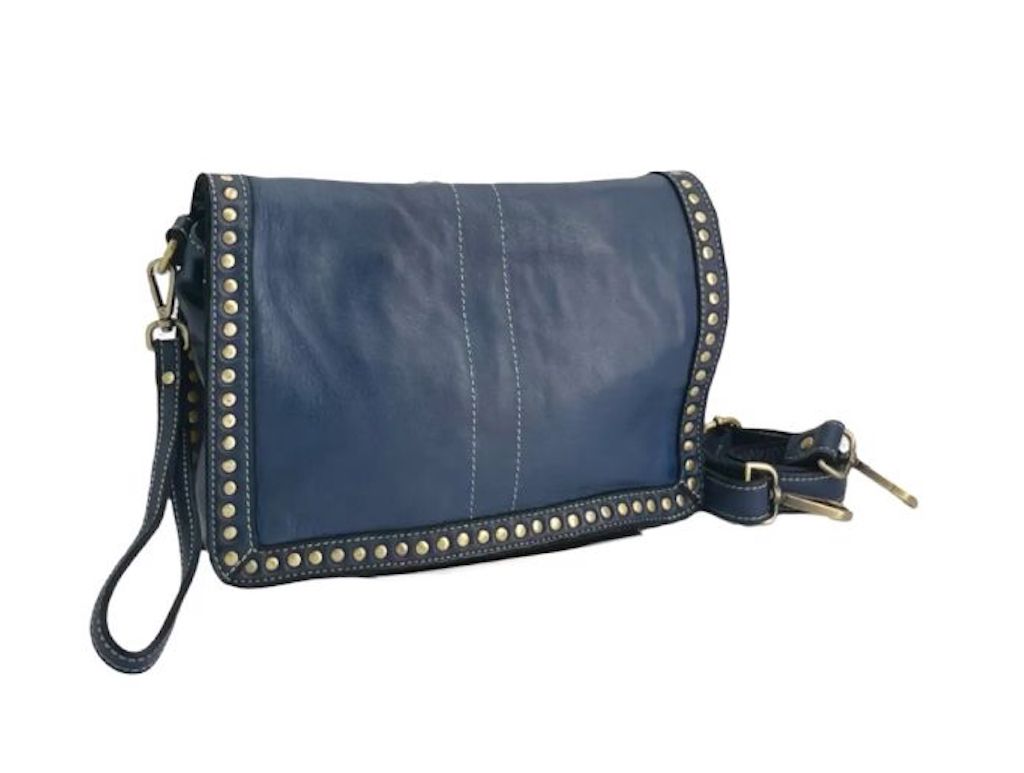 BZNA Bag Gil Blau Italy Designer Clutch Umhängetasche Damen Handtasche Schultertasche Tasche Leder Shopper Neu - B Z N A