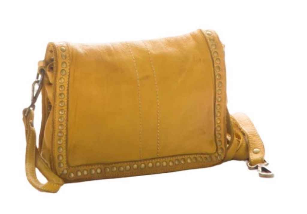BZNA Bag Gil Gelb Italy Designer Clutch Umhängetasche Damen Handtasche Schultertasche Tasche Leder Shopper Neu
