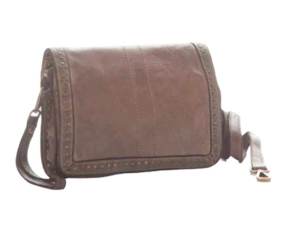 BZNA Bag Gil Taupe Italy Designer Clutch Umhängetasche Damen Handtasche Schultertasche Tasche Leder Shopper Neu - B Z N A