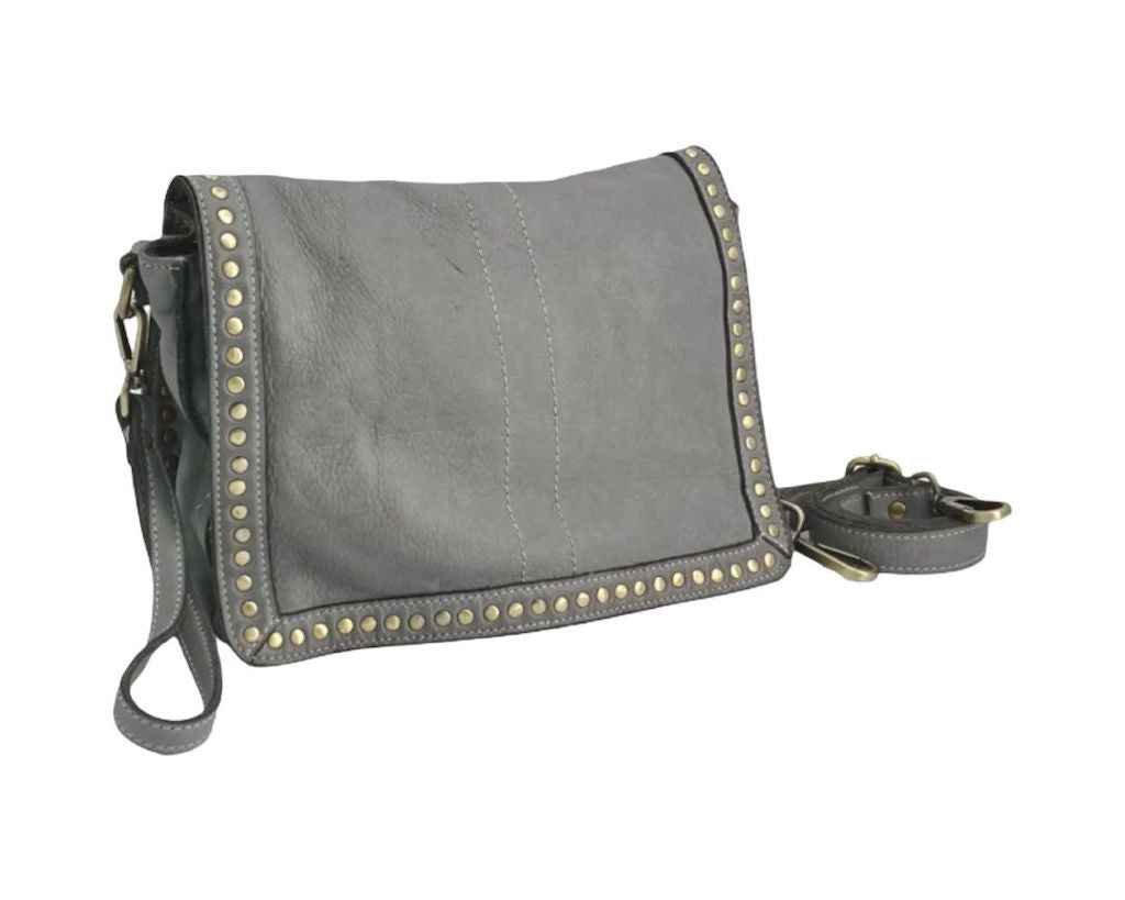 BZNA Bag Gil Grau grey Italy Designer Clutch Umhängetasche Damen Handtasche Schultertasche Tasche Leder Shopper Neu