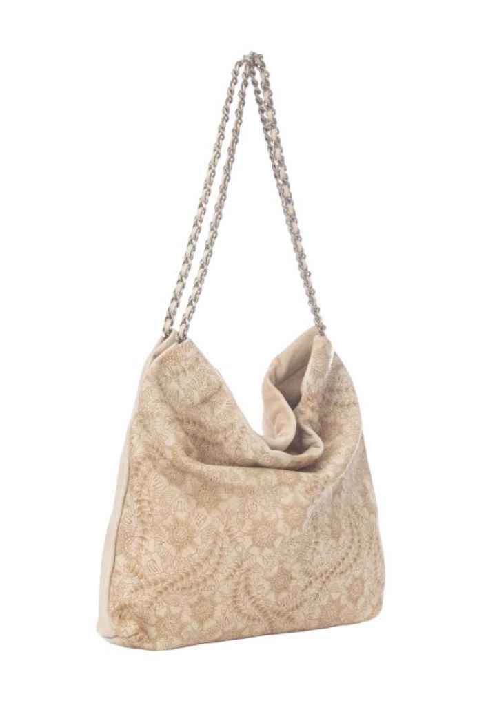 BZNA Umhängetasche Santi Beige Designer Beutel Handtasche Schultertasche
