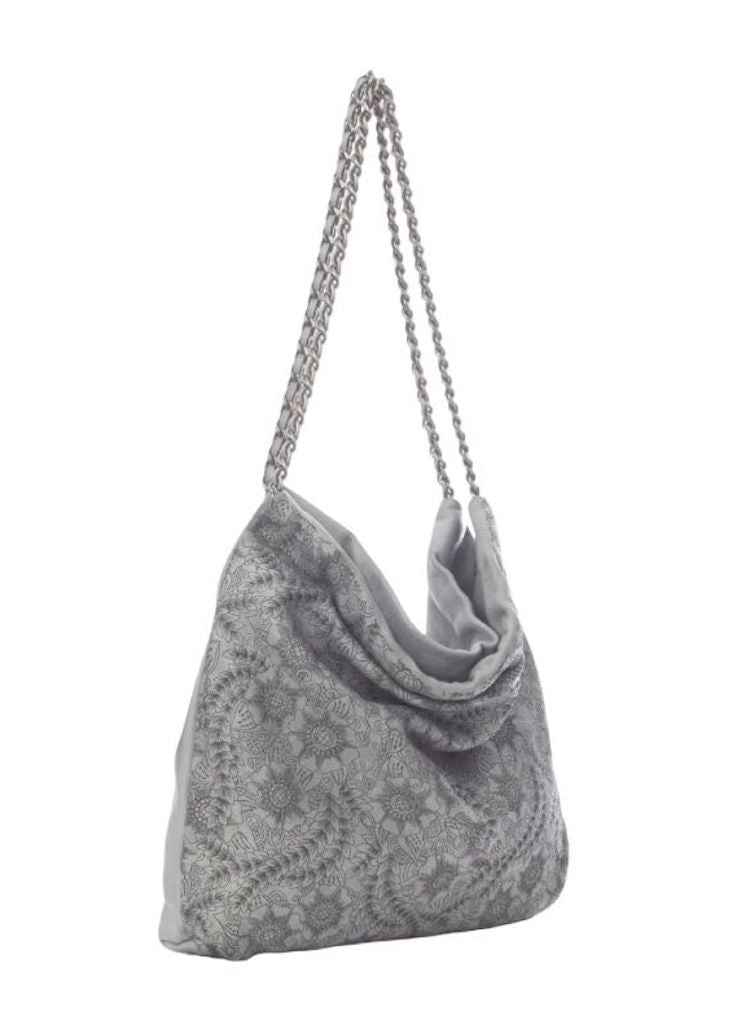 BZNA Umhängetasche Santi Grau Designer Beutel Handtasche Schultertasche