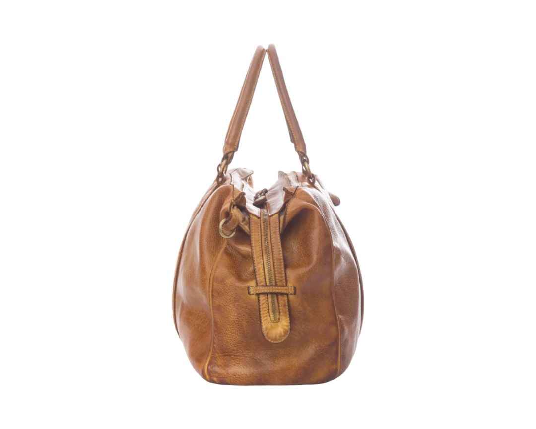 BZNA Bag Bea Cognac Italy Designer Unisex Weekender Reise Tasche Handtasche Schultertasche Leder Shopper