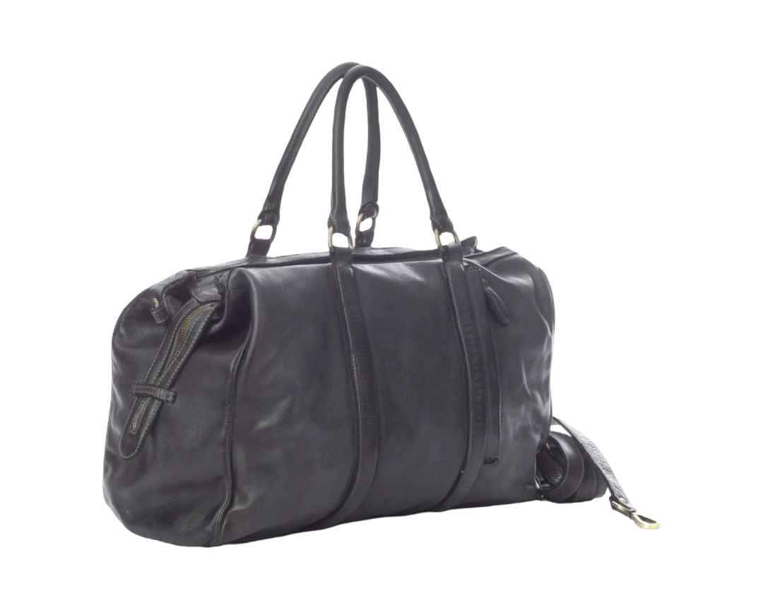 BZNA Bag Bea Grau Italy Designer Unisex Weekender Reise Tasche Handtasche Schultertasche Leder Shopper