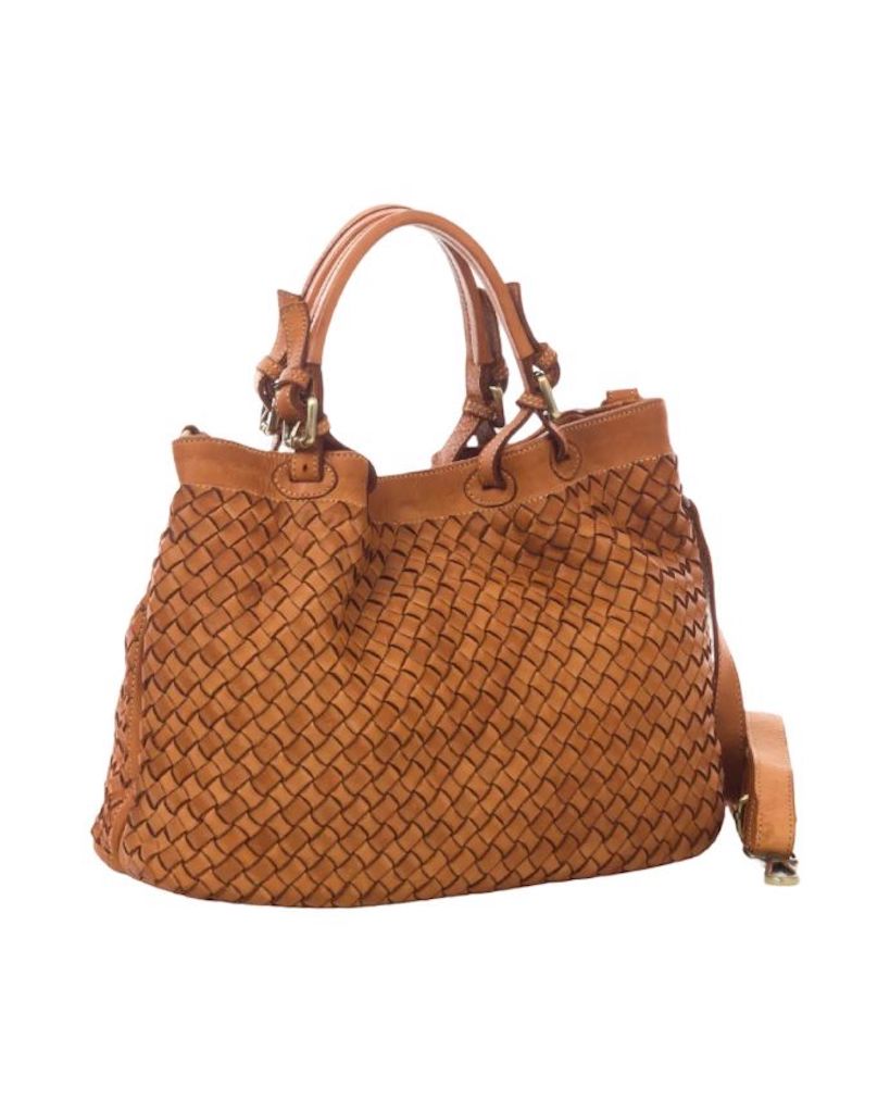 BZNA Bag Fina small Cognac Italy Designer Damen Handtasche Schultertasche Tasche Shopper Neu - B Z N A