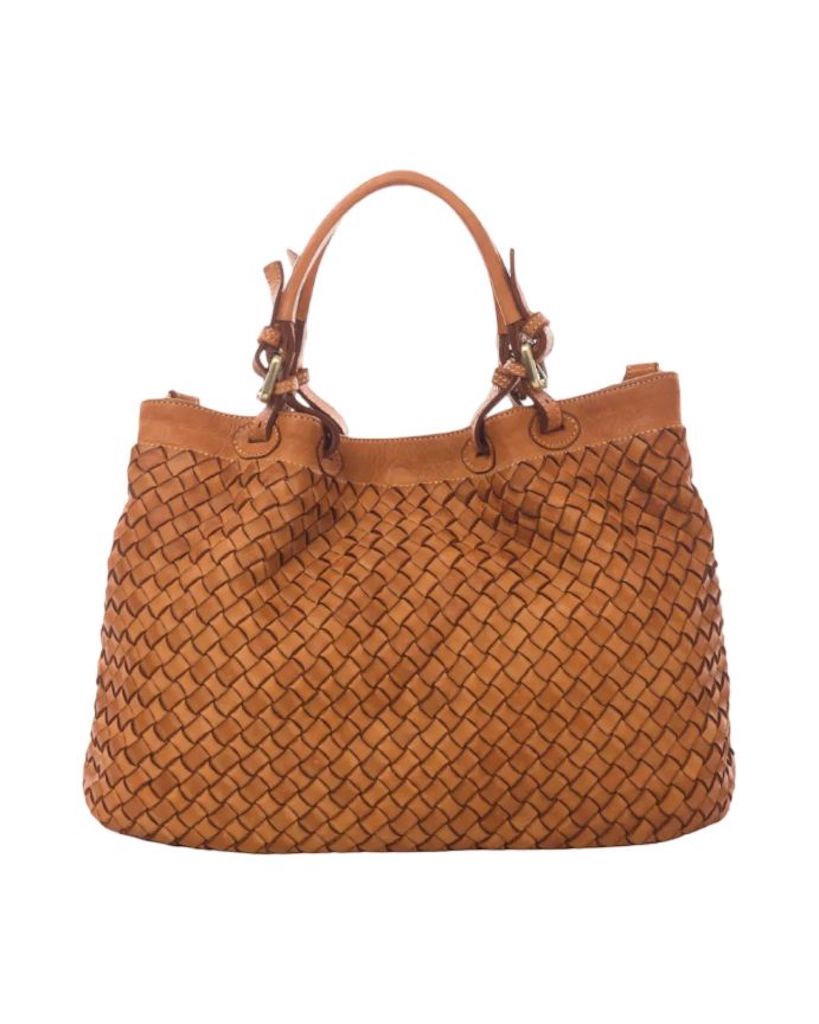 BZNA Bag Fina small Cognac Italy Designer Damen Handtasche Schultertasche Tasche Shopper Neu - B Z N A