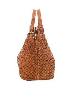 BZNA Bag Fina small Cognac Italy Designer Damen Handtasche Schultertasche Tasche Shopper Neu - B Z N A