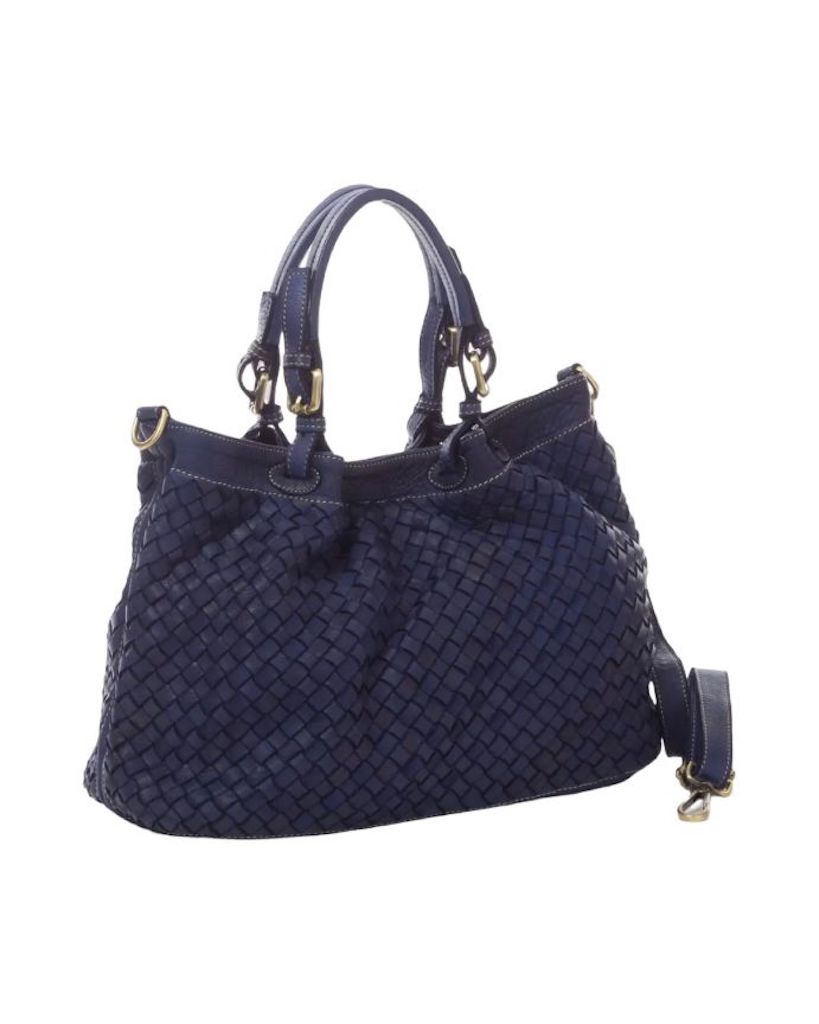BZNA Bag Fina small Blau Italy Designer Damen Handtasche Schultertasche Tasche Shopper Neu - B Z N A