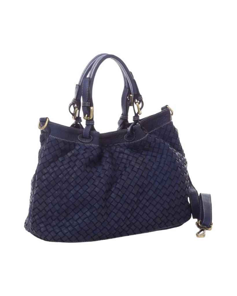 BZNA Bag Fina small Blau Italy Designer Damen Handtasche Schultertasche Tasche Shopper Neu