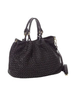 Lade das Bild in den Galerie-Viewer, BZNA Bag Rene Schwarz Italy Designer geflochten Damen Handtasche Schultertasche Tasche Shopper Neu - B Z N A
