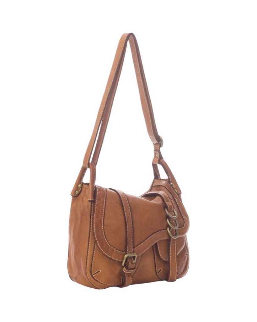 BZNA Bag Pauline Cognac italy Designer Leder Schulter Ledertasche Umhänge Tasche