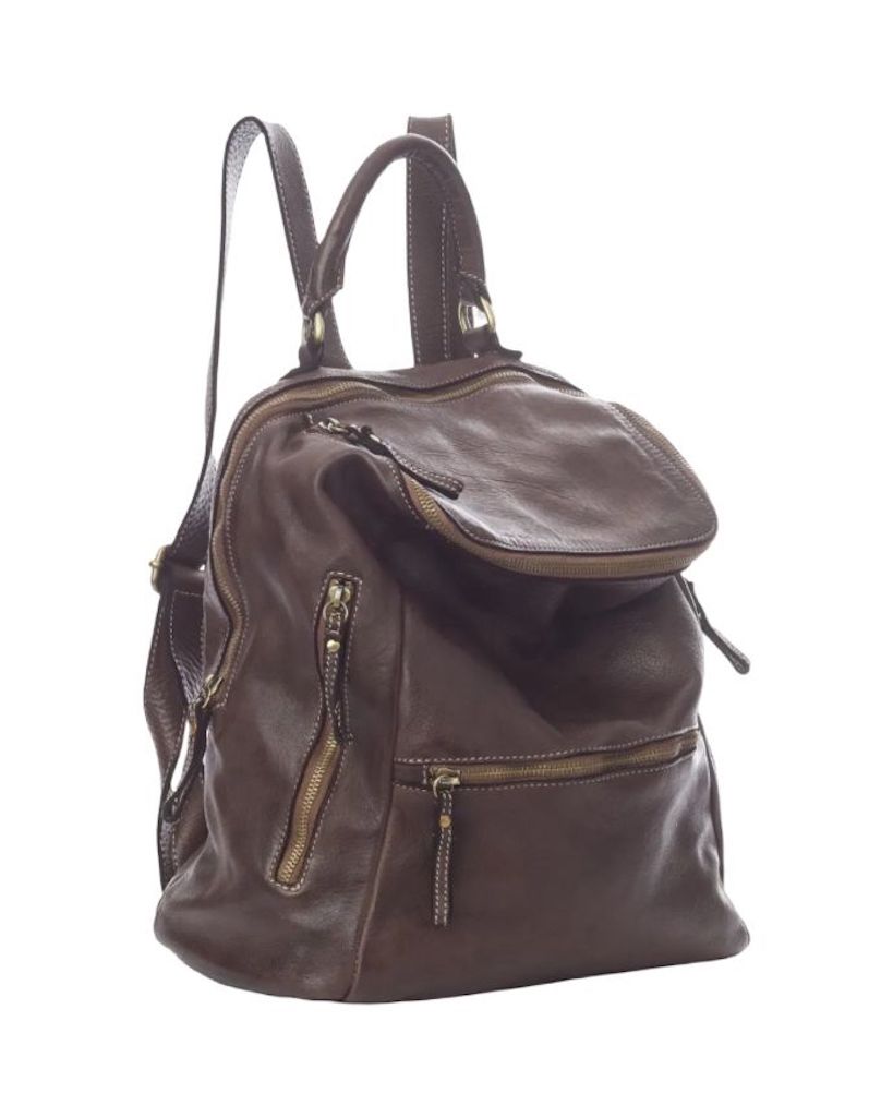 BZNA Bag Ben Braun Backpacker Designer Rucksack Leder Schultertasche - B Z N A