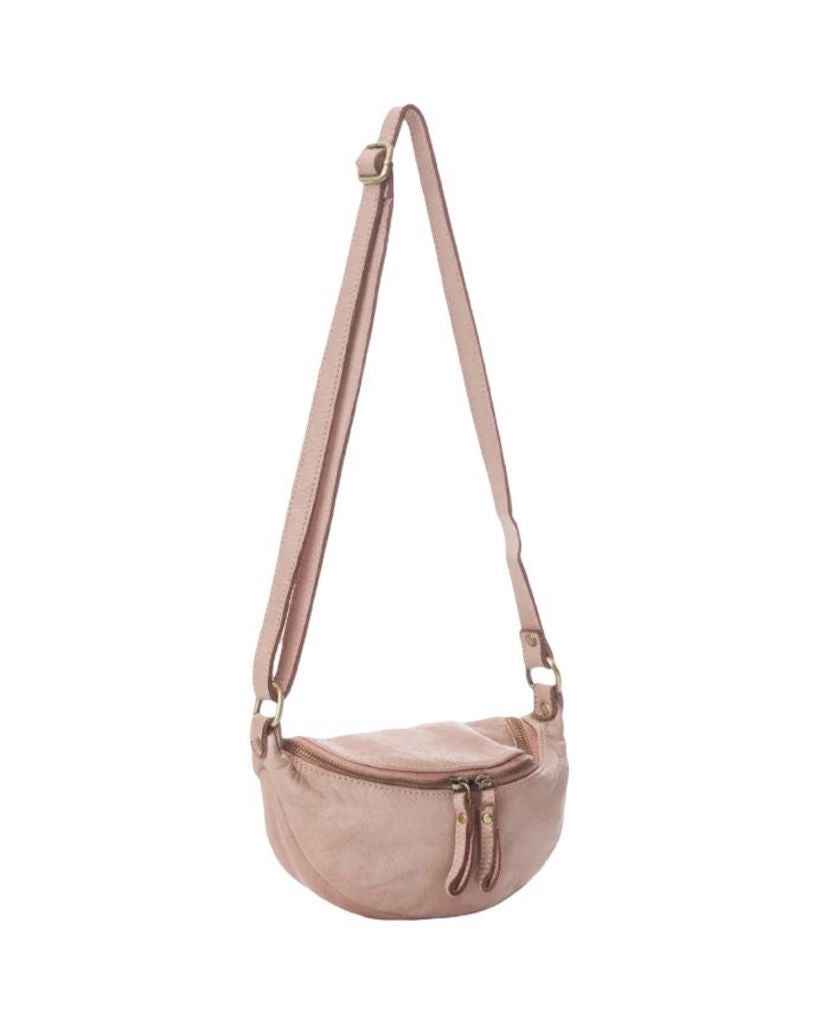 BZNA Bag Jutia Rose Italy Designer Umhängetasche Fanny Bag Schultertasche Tasche Leder Neu