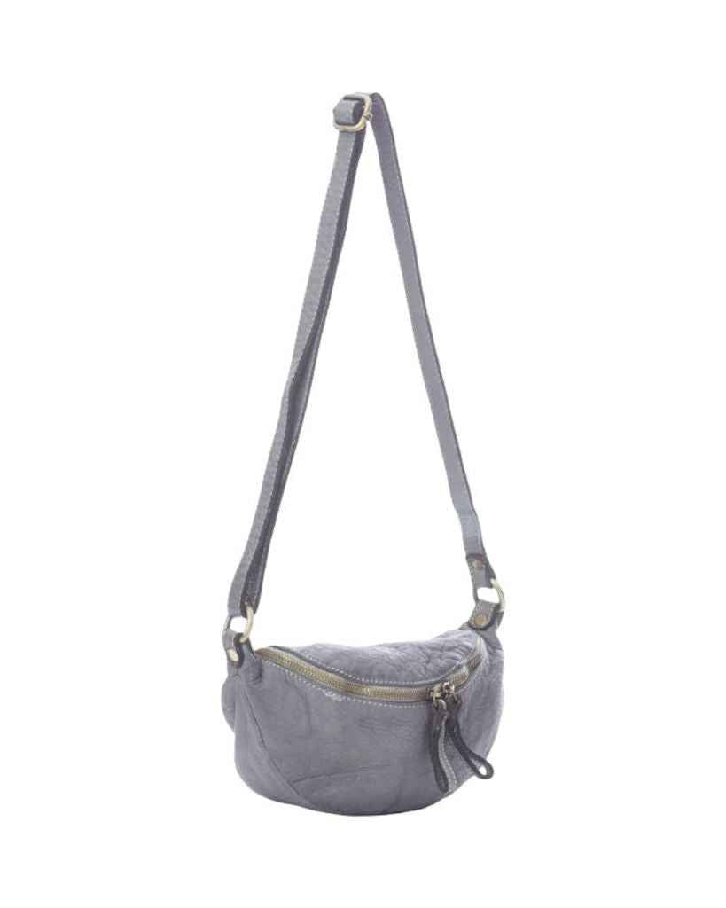 BZNA Bag Jutia Grau Italy Designer Umhängetasche Fanny Bag Schultertasche Tasche Leder Neu