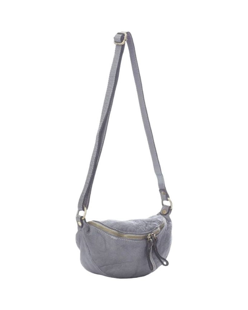 BZNA Bag Julia Grau Italy Designer Umhängetasche Fanny Bag Schultertasche Tasche Leder Neu - B Z N A