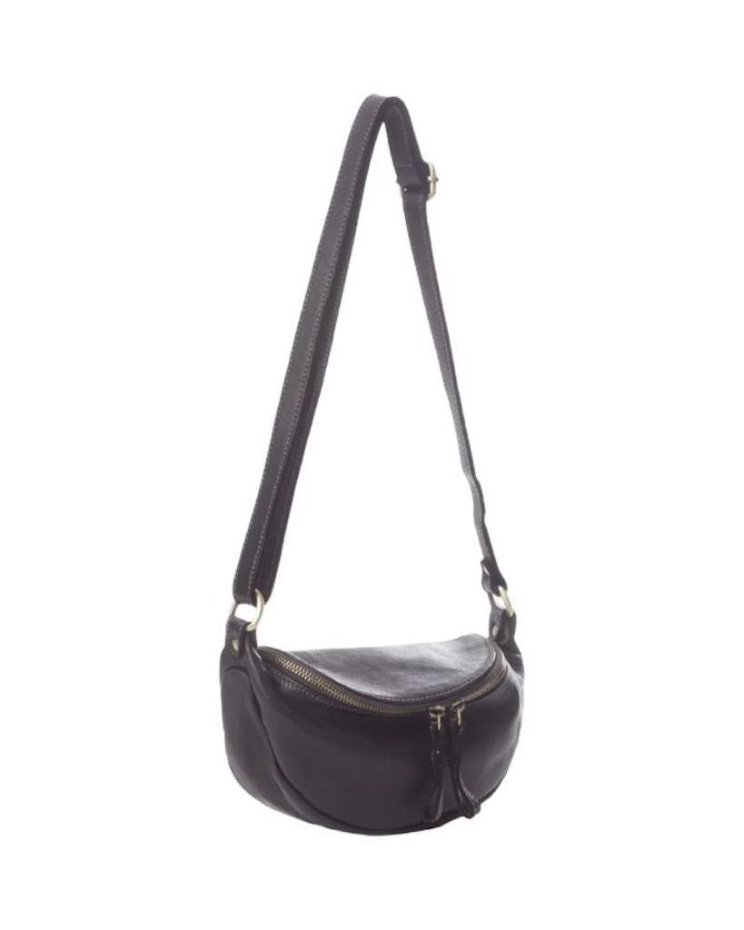 BZNA Bag Julia Schwarz Italy Designer Umhängetasche Fanny Bag Schultertasche Tasche Leder Neu - B Z N A
