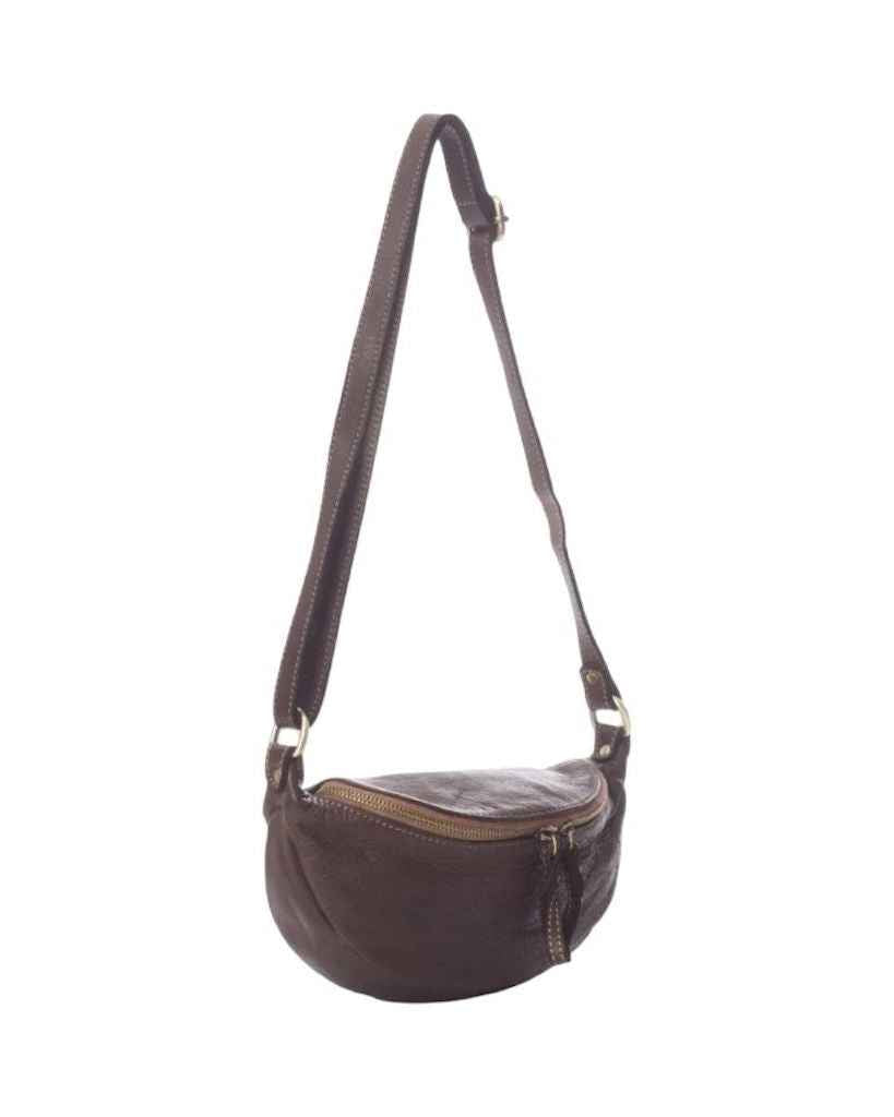 BZNA Bag Jutia Braun Italy Designer Umhängetasche Fanny Bag Schultertasche Tasche Leder Neu