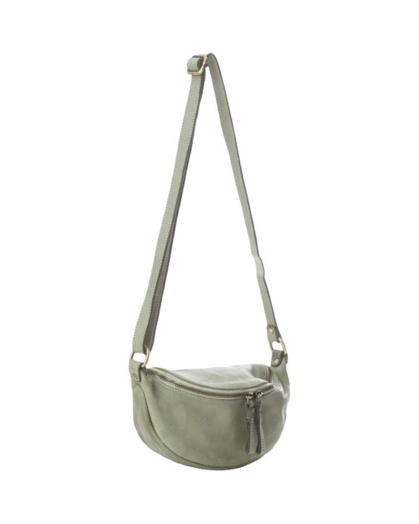 BZNA Bag Julia Salvia Grün Italy Designer Umhängetasche Fanny Bag Schultertasche Tasche Leder Neu - B Z N A