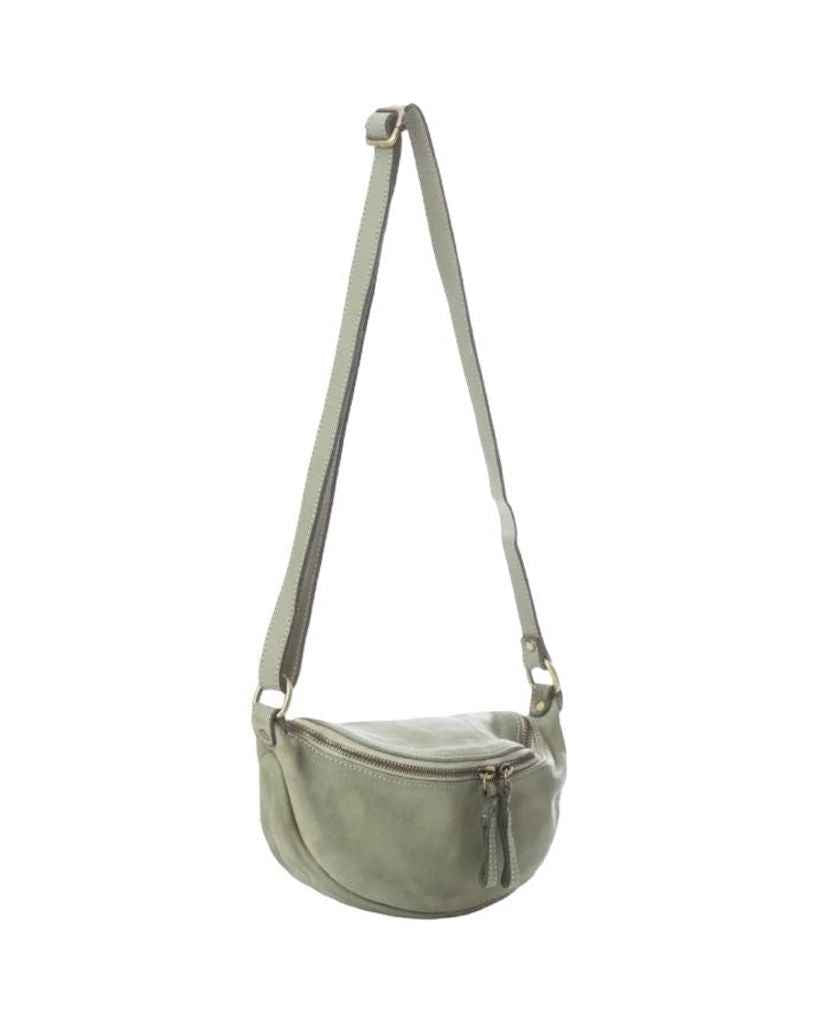 BZNA Bag Jutia Salvia Grün Italy Designer Umhängetasche Fanny Bag Schultertasche Tasche Leder Neu